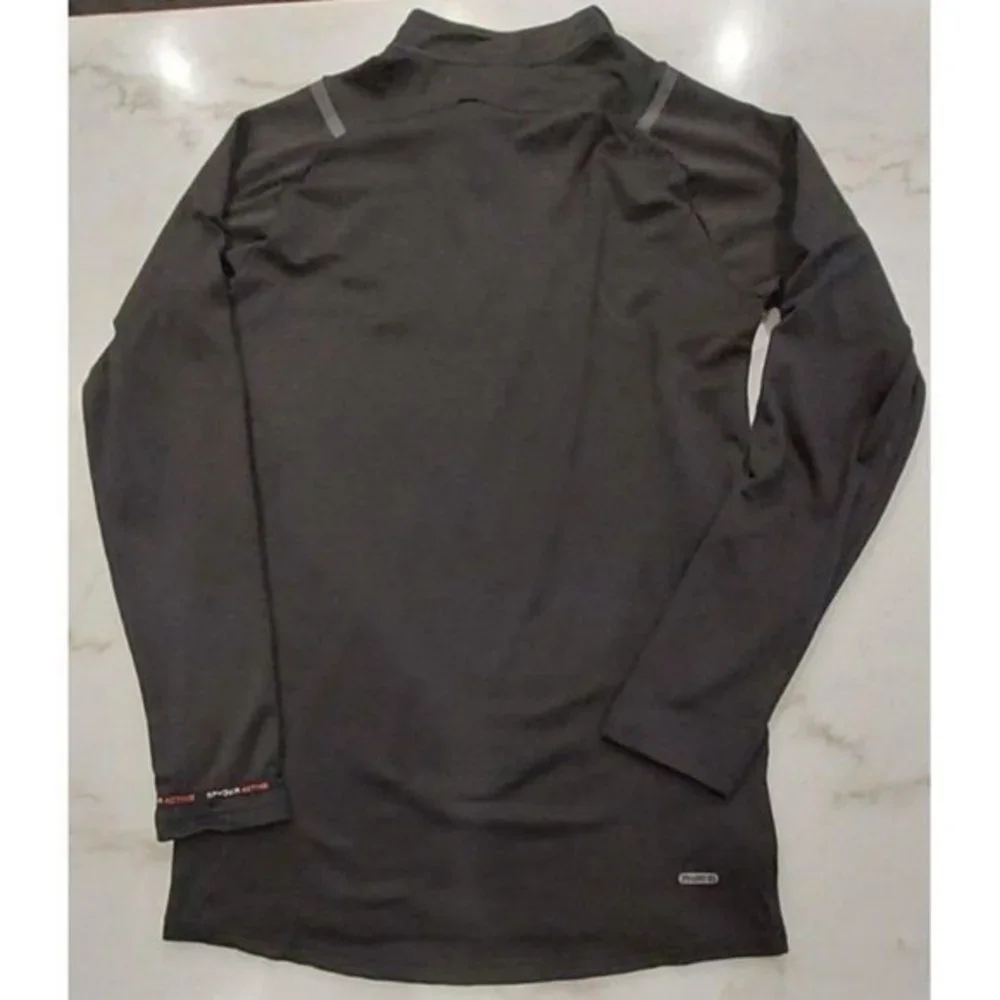 Spyder Active Pro Web Mens‎ Black 1/4 Zip Fleece Lined Pullover Sweater Size M